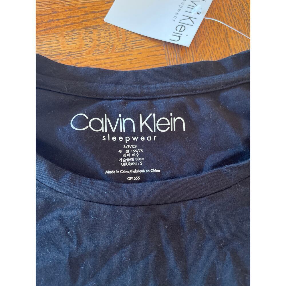 Calvin Klein black sleepwear, long sleeve T-shirt size small - Picture 2 of 5